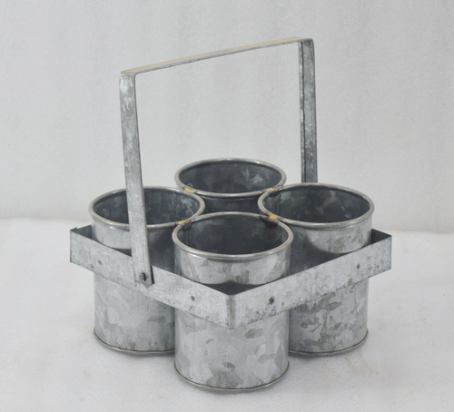 Metal Stand With Set 4 Planter
