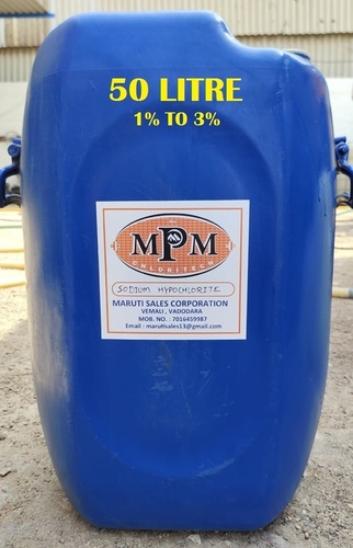 ( 1% To 3% ) 50 Liters Sodium Hypochlorite Solution