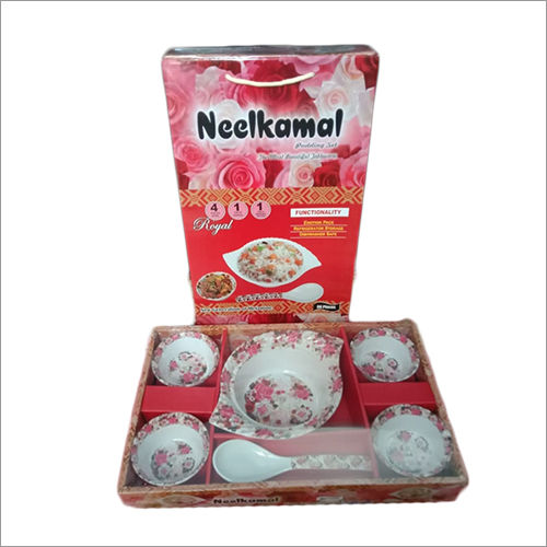 Pure White 6 Pcs Neelkamal Pudding Set