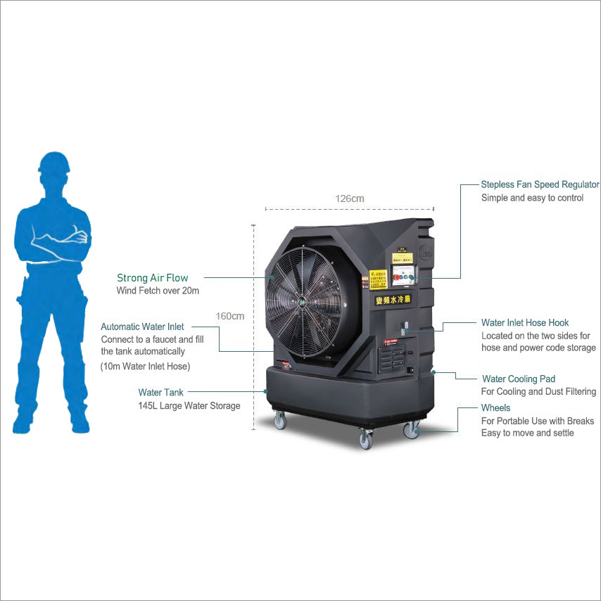 30 inches AC Inverter Portable Evaporative Air Cooler