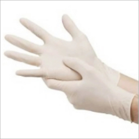 Off White Surgical Sterile Latex Powdered Gloves
