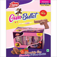 Gun & Bullet Moulding Chocolates - Chocolate Flavor | 9-month Shelf Life, Unique Gun & Bullet Mold Design