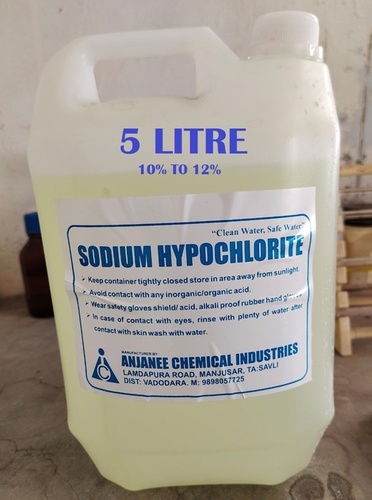 (10% To 12%) 5 Litre Sodium Hypochlorite Solution