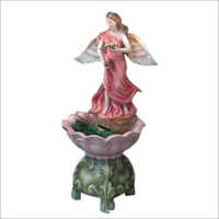 Decorative Statue Indoor Fountains - Color: Multicolor (stone Finish With Painted Accents)