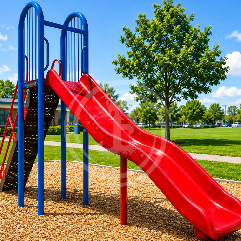 FRP Playground Slide - Durable Fiberglass Material, 10 Feet Long, Brightly Colored Design | Safe, Weather-Resistant for Outdoor Enjoyment
