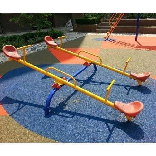 2 Seater See Saw - Durable Metal Frame | Brightly Colored, Safer Play Design