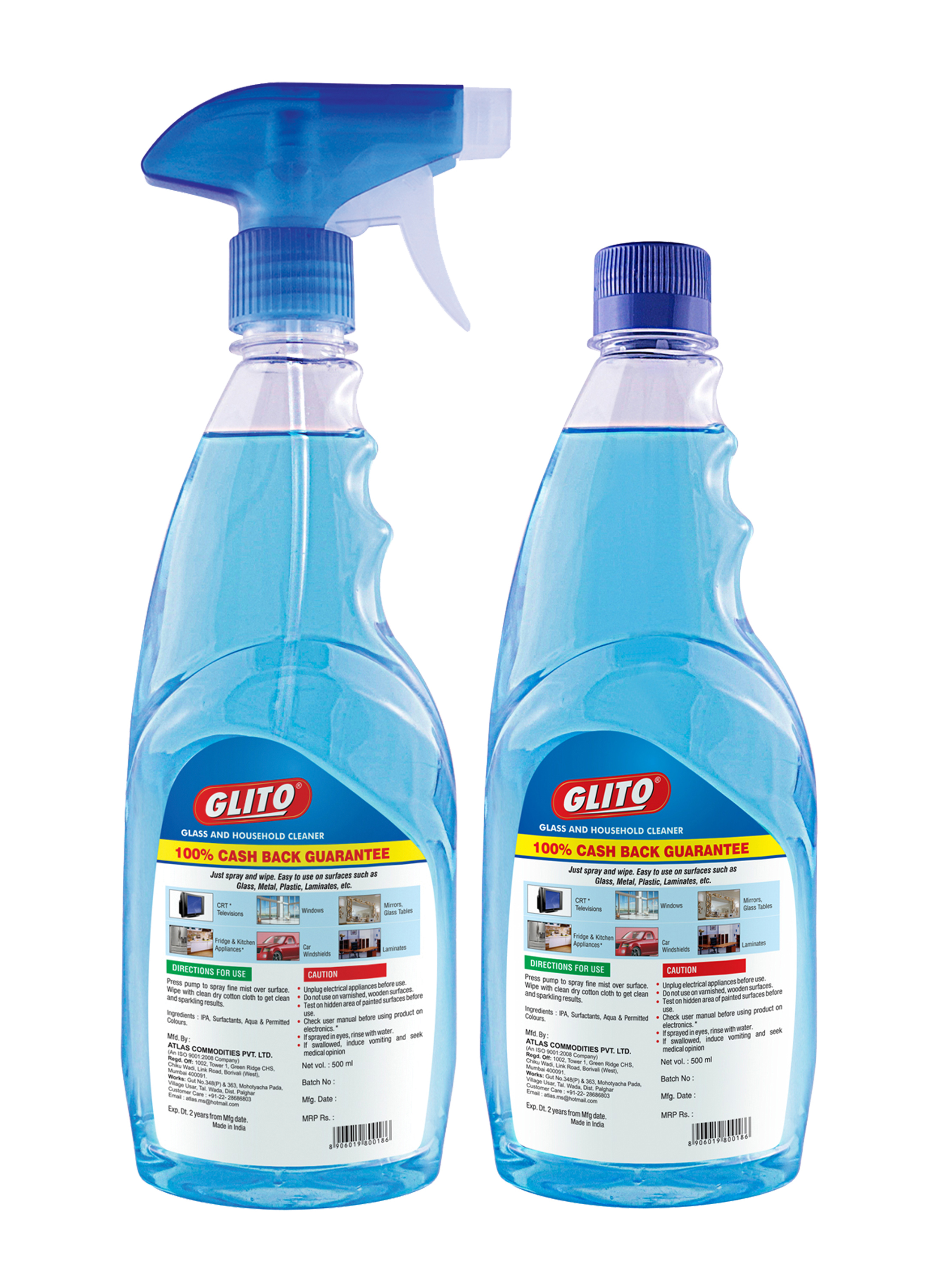 Glass Cleaner With Refill Pack (500 ml)