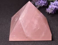 Rose Quartz Pyramid - Natural Rose Quartz Material, Calming Heart-shaped Design , Enhances Love And Self-worth