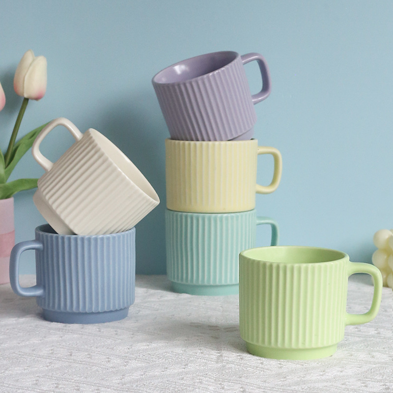 Custom Ceramic Coffee Mug Two Tone Stoneware Tea Cup for Home Office Promotional Gift