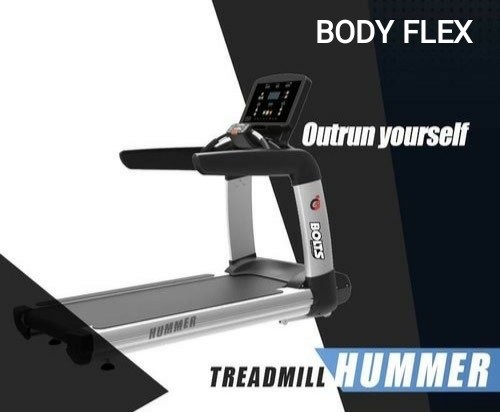Treadmill Commercial - AC Motor 4 HP, 22 x 64 Inch Running Surface, Red LED Monitor, 250 Kg User Weight | Adjustable, Automatic, 1-Year Warranty