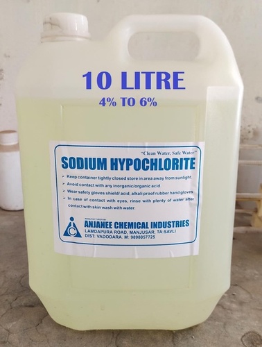 (4% To 6%) 10 Litre Sodium Hypochlorite Solution