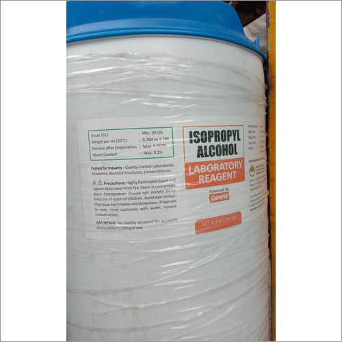 25 Ltr Isopropyl Alcohol L R Grade Packing Carboys