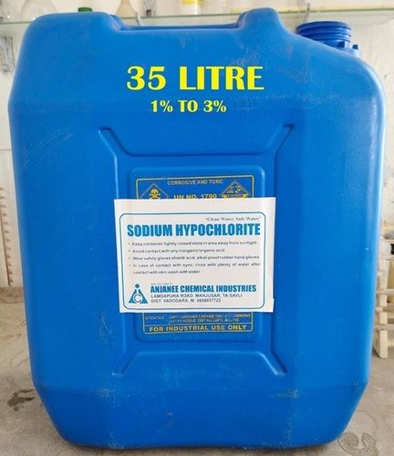 (1% To 3%) 35 Litre Sodium Hypochlorite Solution