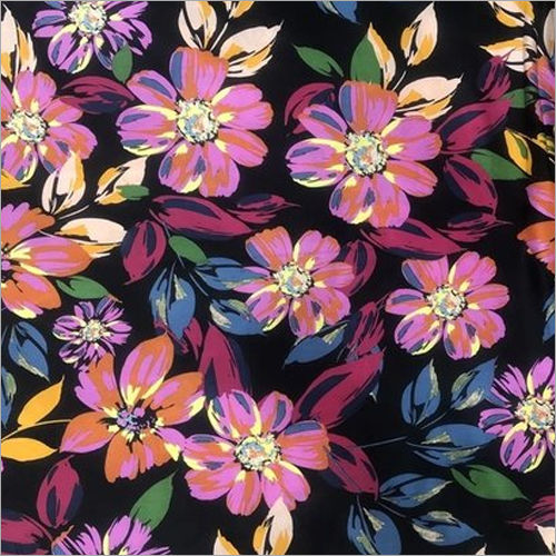 Flower Printed Rayon Knitted Fabrics