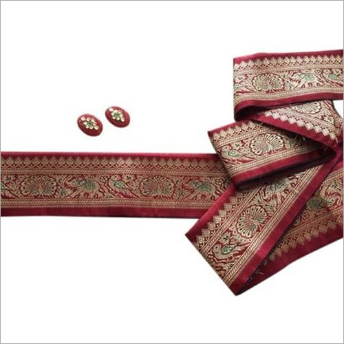 Printed Pattern Banarasi Border Fabrics Length: As Per Requirement  Meter (M)