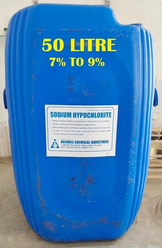 (7% To 9%) 50 Litre Sodium Hypochlorite Solution