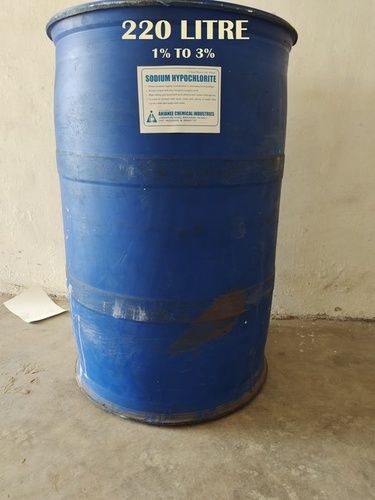 (1% To 3% )  220 Litre Sodium Hypochlorite Solution