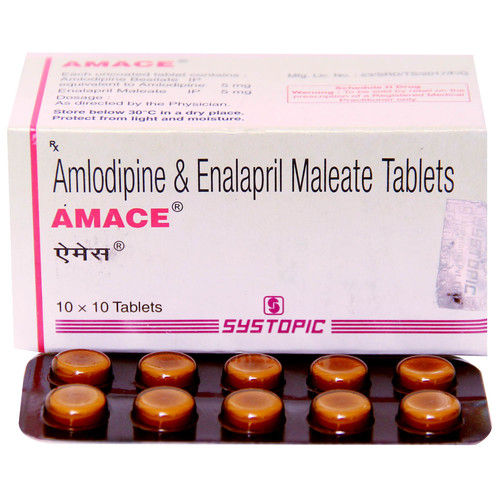 Amlodipine + Enalapril Maleate Tablets As Directed By Physician.