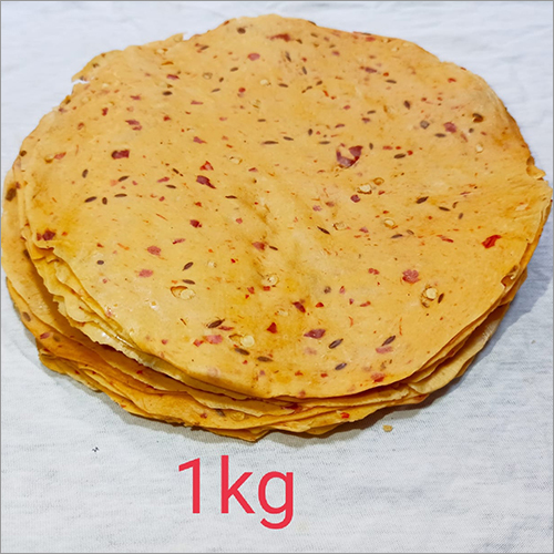 Red Chilli Papad - 1 kg | Suitable for Adults, Children, and Old-Aged, Salty Taste, Shelf Life up to 12 Months, Weight as per Requirement