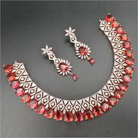 Ruby Diamond Necklace with Earrings