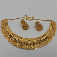 Gold Forming Necklace with earrings
