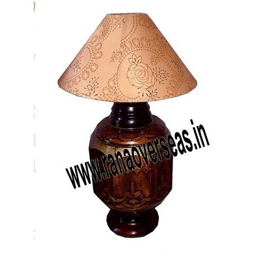 Wood Wooden Carved Lamp Base