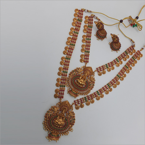 Double Temple Necklace with Earring