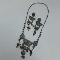 Long Chain Oxidize Necklace Set