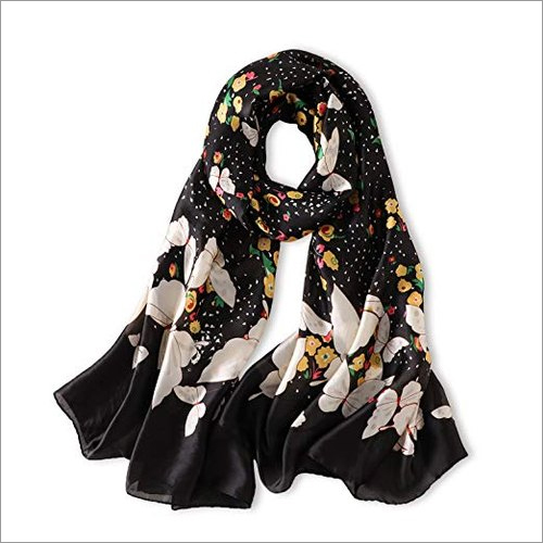 Ladies Casual Silk Scarves - Silk, Multicolor, Printed | Suitable for Rainy, Spring, Summer, and Winter Seasons
