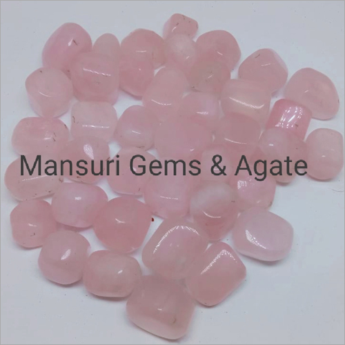 Rose Quartz Tumble Stone By MANSURI GEMS & AGATE
