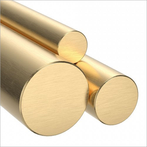 Golden Alloys Hard Strong Continuous Extrusion Polished Round Brass Rods  For Industrial Use at Best Price in Noida