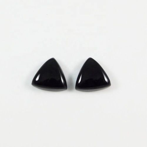 4mm Black Spinel Trillion Cabochon Loose Gemstones