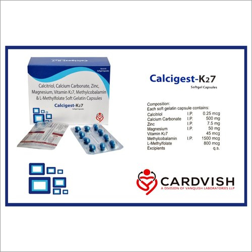 Calcitriol Calcium Carbonate Zinc Magnesium Vitamin K27 Methylcobalamin And L-Methylfolate Soft Gelatin Capsules