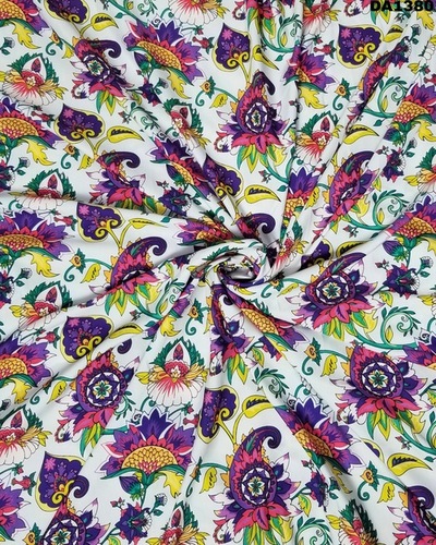 Rayon Slub Digital Print Fabric
