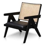 Handmade Black Cane Chair.