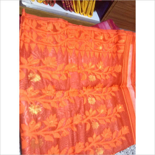 Ladies Stylish Alobar Jamdani Saree - Cotton Silk Fabric, Daily Wear & Festival Design, Plain and Printed Patterns, Available in Various Colors