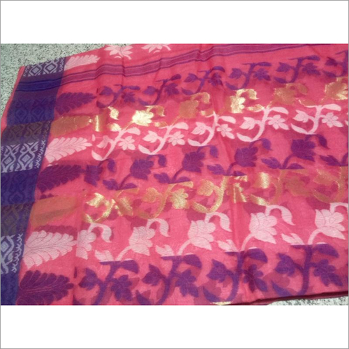 Ladies Stylish Cotton Jamdani Saree - Cotton Fabric, Any Color | Perfect for Rainy, Spring, Summer, Winter Seasons