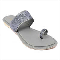 Ladies Fancy Greay And Voliet Sandal
