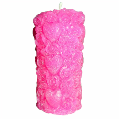 All Colours Heart Of Roses Candle