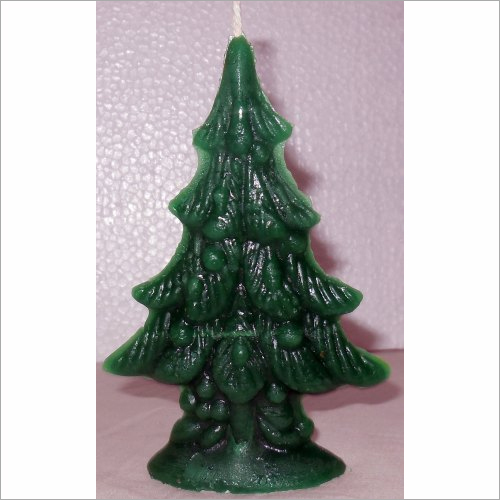Green Christmas Tree Candle
