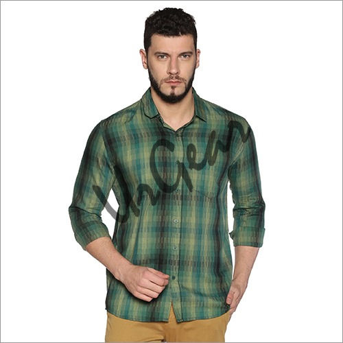 UrGear Mens Slim Fit Cotton Checked Shirt 