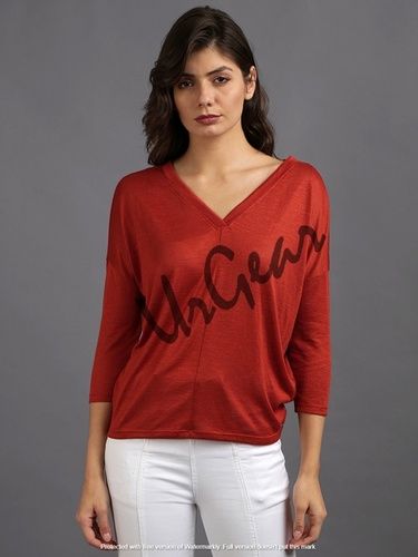 Women Maroon Solid Top 