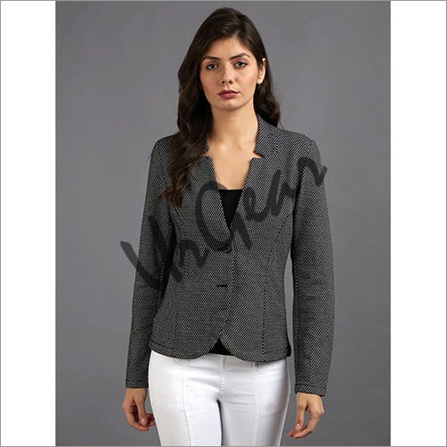 Women Black Jacket Decoration Material: Cloths