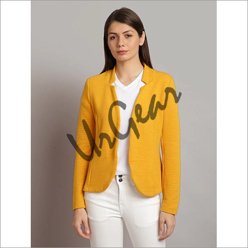 Women Yellow  Jacket Decoration Material: Cloths