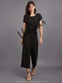 Women Solid Black Jumpsuit