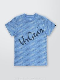 Kids Printed Blue Line T-Shirt