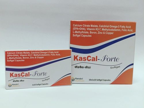 Calcium Citrate Malate Calitriol Omega-3 Fatty Acid Vitamin K2-7 Methylcobalamin Folic Acid Softgel Capsules