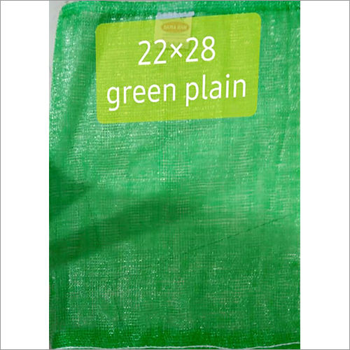 Plastic 22x28 Green Plain Leno Bags