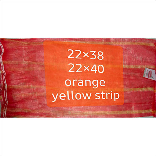 Orange Yellow Strip Leno Bags