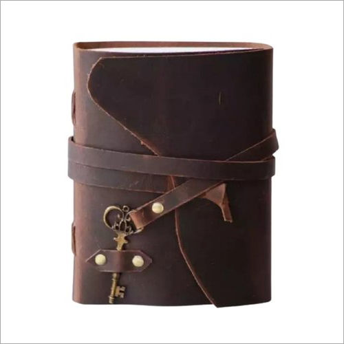 Durable Belt Key Lock Leather Notebook